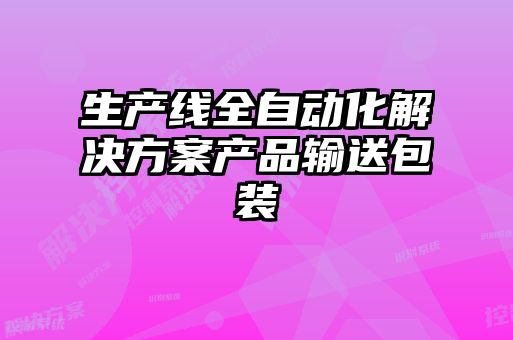 生產(chǎn)線(xiàn)全自動(dòng)化解決方案產(chǎn)品輸送包裝