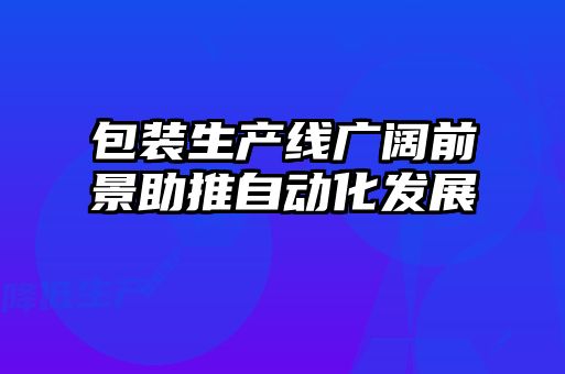 包裝生產線廣闊前景助推自動化發展