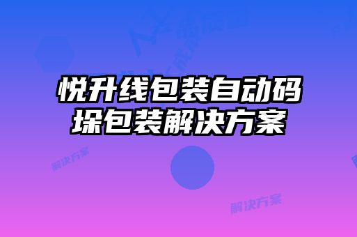 悅升線包裝自動碼垛包裝解決方案