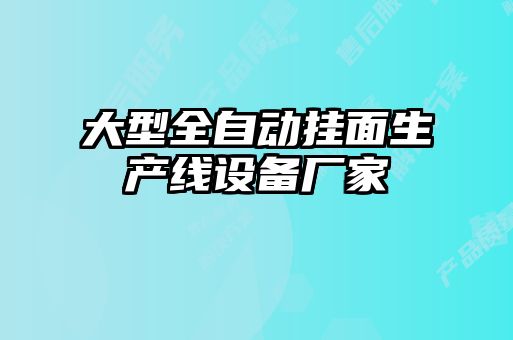大型全自動掛面生產(chǎn)線設(shè)備廠家