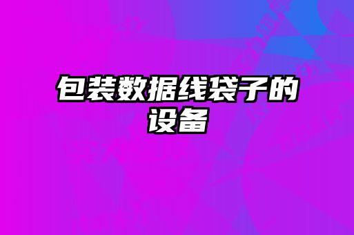 包裝數(shù)據(jù)線袋子的設(shè)備